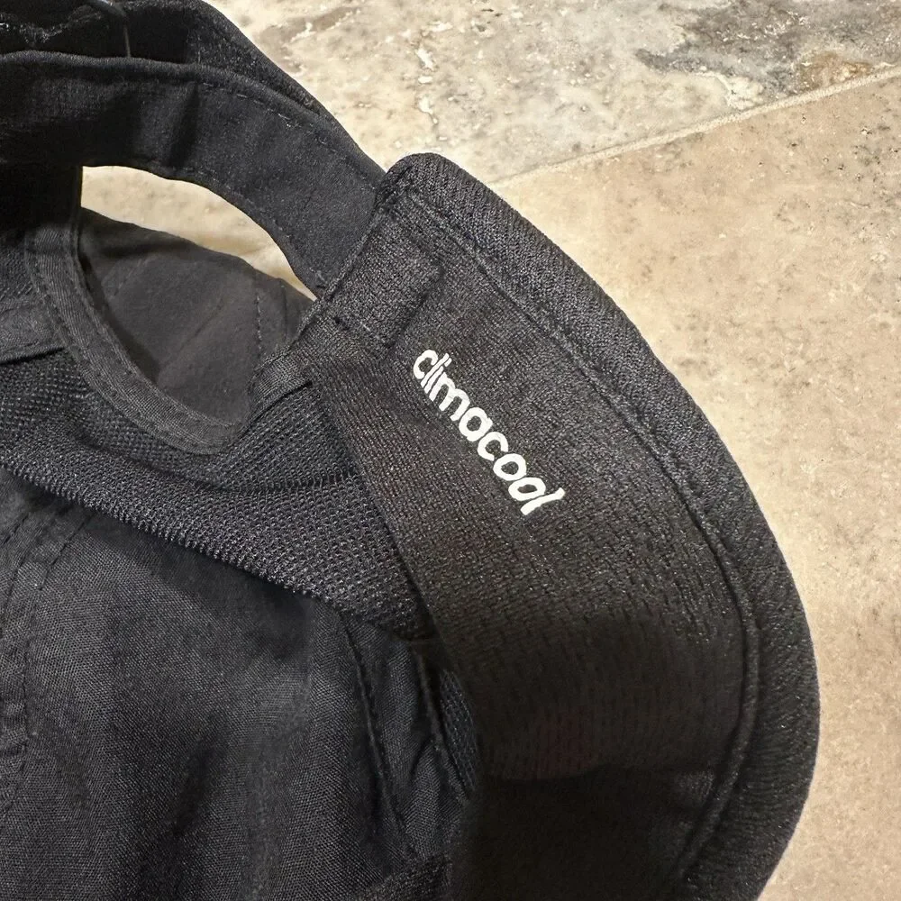 Adidas Running Hat Cap Black Aeroready Adjustable Lightweight‎ Classic Fit